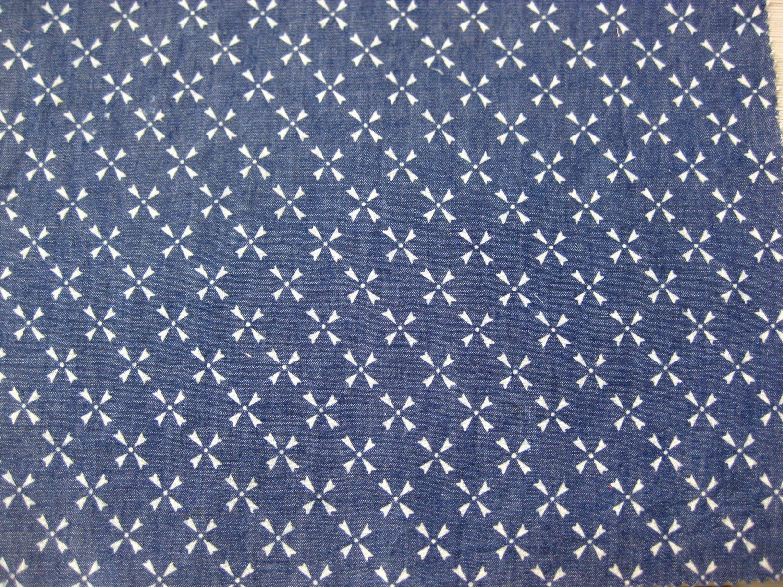 COTTON DENIM PRINT CRUSH DIAMOND