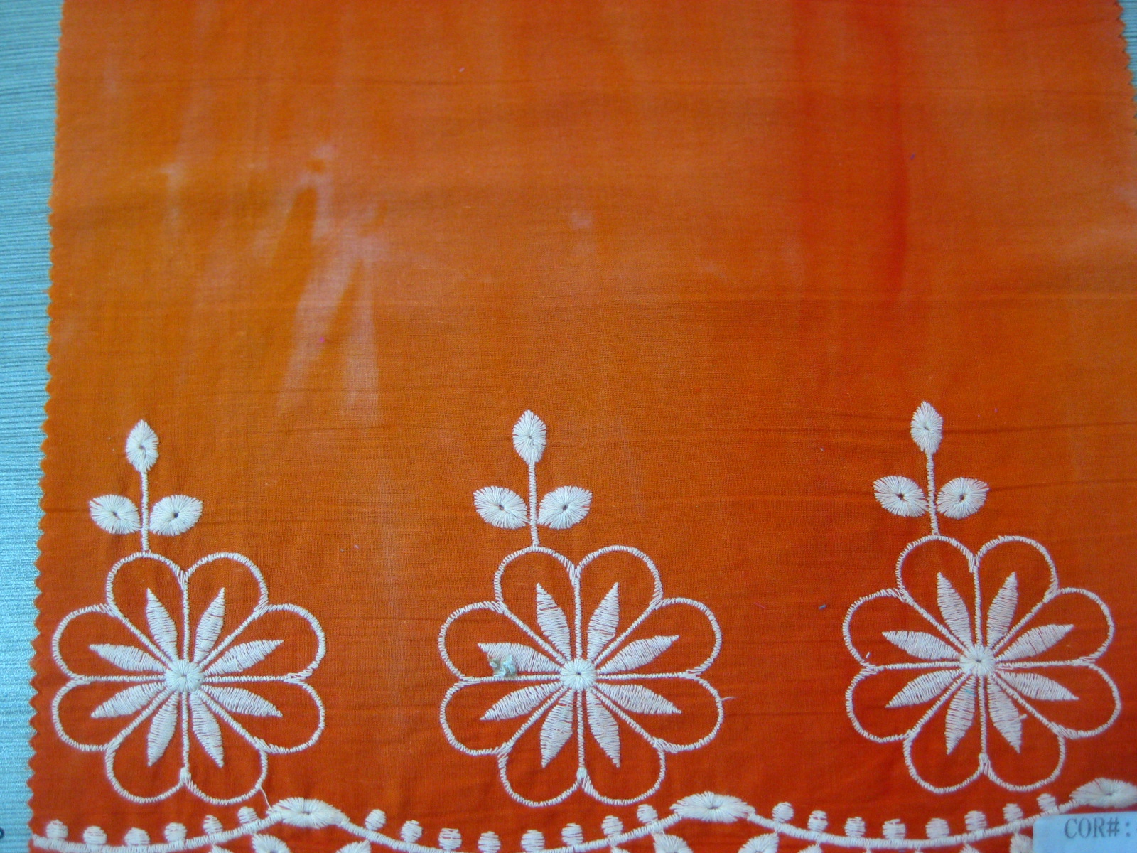 COTTON VOILE TIE DYE WITH ONE BORDER EMB DES#17-414