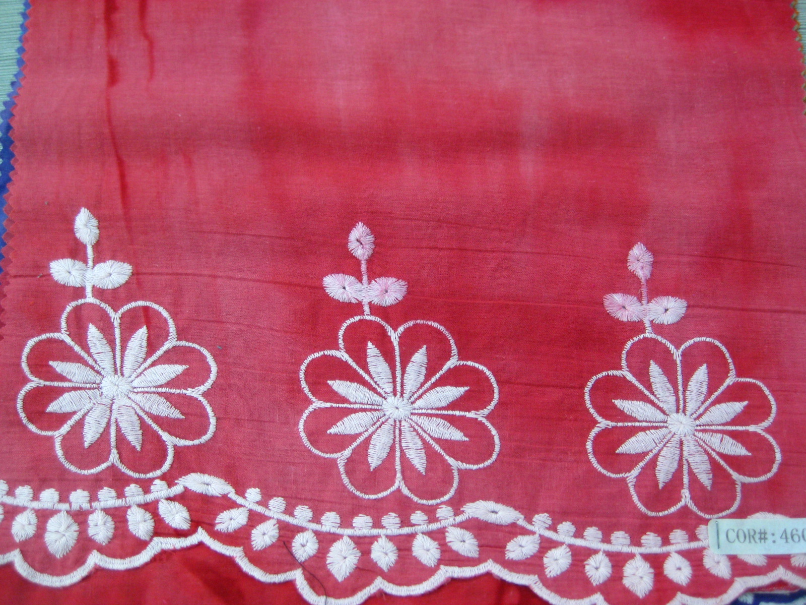 COTTON VOILE TIE DYE WITH ONE BORDER EMB DES#17-460